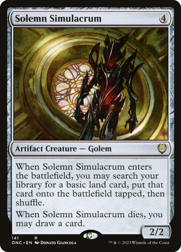 Solemn Simulacrum [Phyrexia: All Will Be One Commander] | Card Citadel