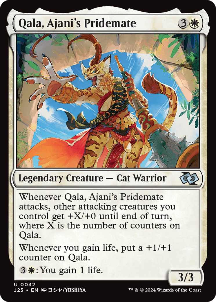 Qala, Ajani's Pridemate (Anime) [Foundations Jumpstart] | Card Citadel