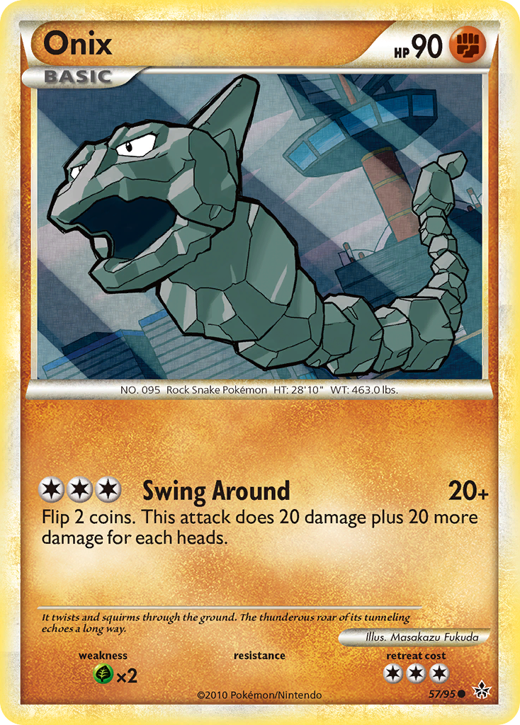 Onix (57/95) [HeartGold & SoulSilver: Unleashed] | Card Citadel