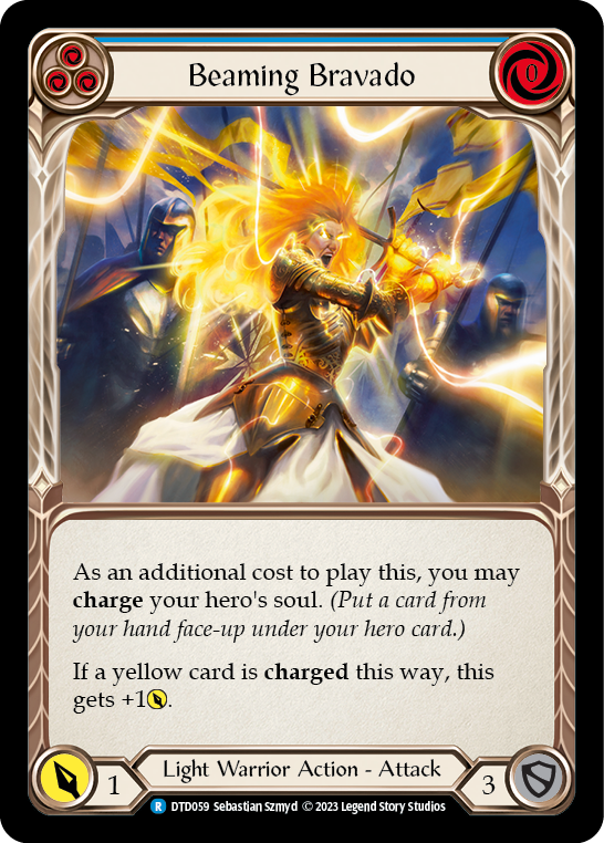 Beaming Bravado (Blue) [DTD059] (Dusk Till Dawn)  Rainbow Foil | Card Citadel