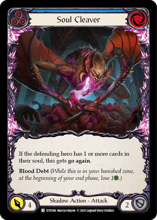 Soul Cleaver (Blue) [DTD186] (Dusk Till Dawn)  Rainbow Foil | Card Citadel
