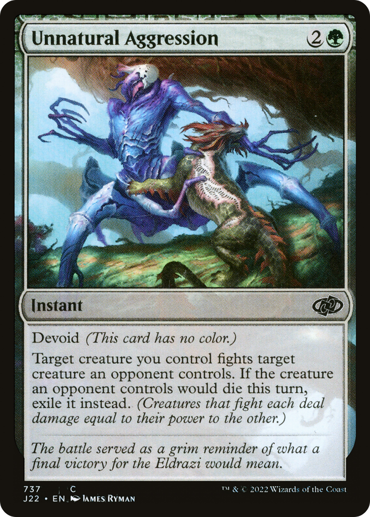 Unnatural Aggression [Jumpstart 2022] | Card Citadel