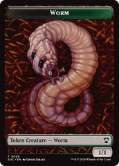 Eldrazi Spawn // Worm Double-Sided Token [Secrets of Strixhaven Commander Tokens] | Card Citadel