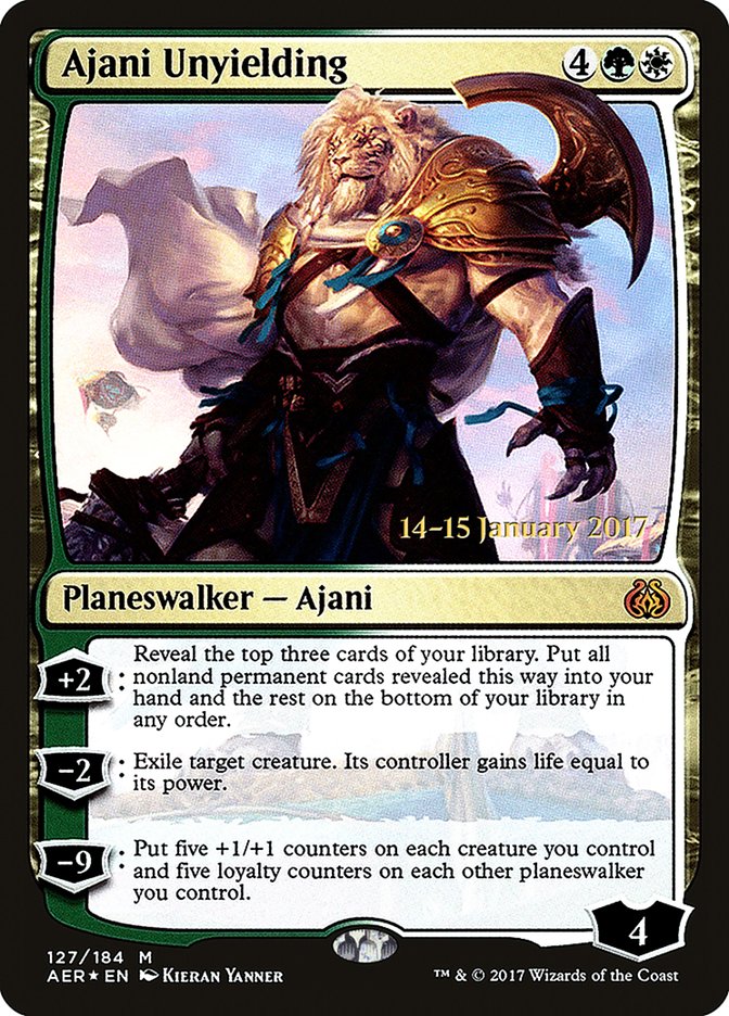 Ajani Unyielding [Aether Revolt Prerelease Promos] | Card Citadel