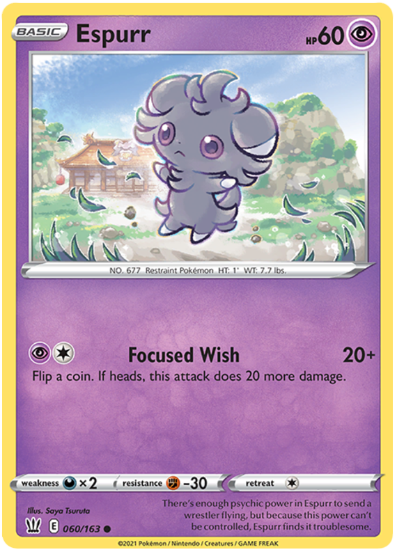 Espurr (060/163) [Sword & Shield: Battle Styles] | Card Citadel