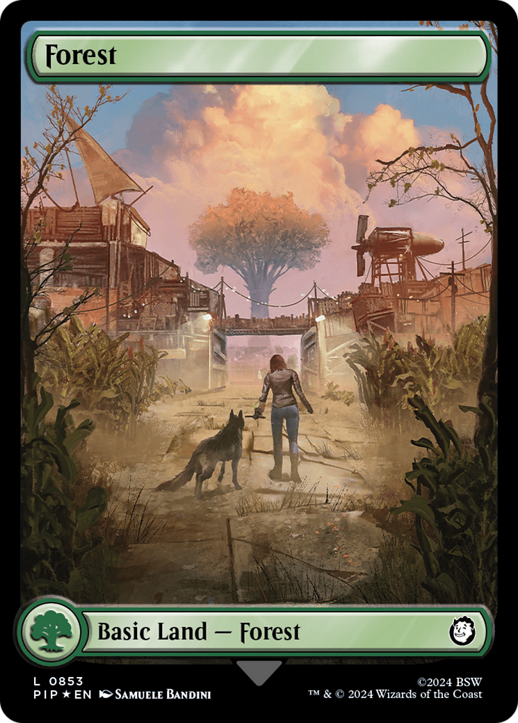 Forest (0853) (Surge Foil) [Fallout] | Card Citadel