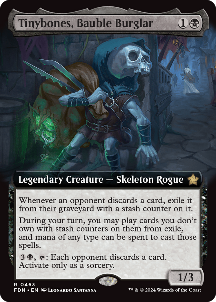 Tinybones, Bauble Burglar (Extended Art) [Foundations] | Card Citadel