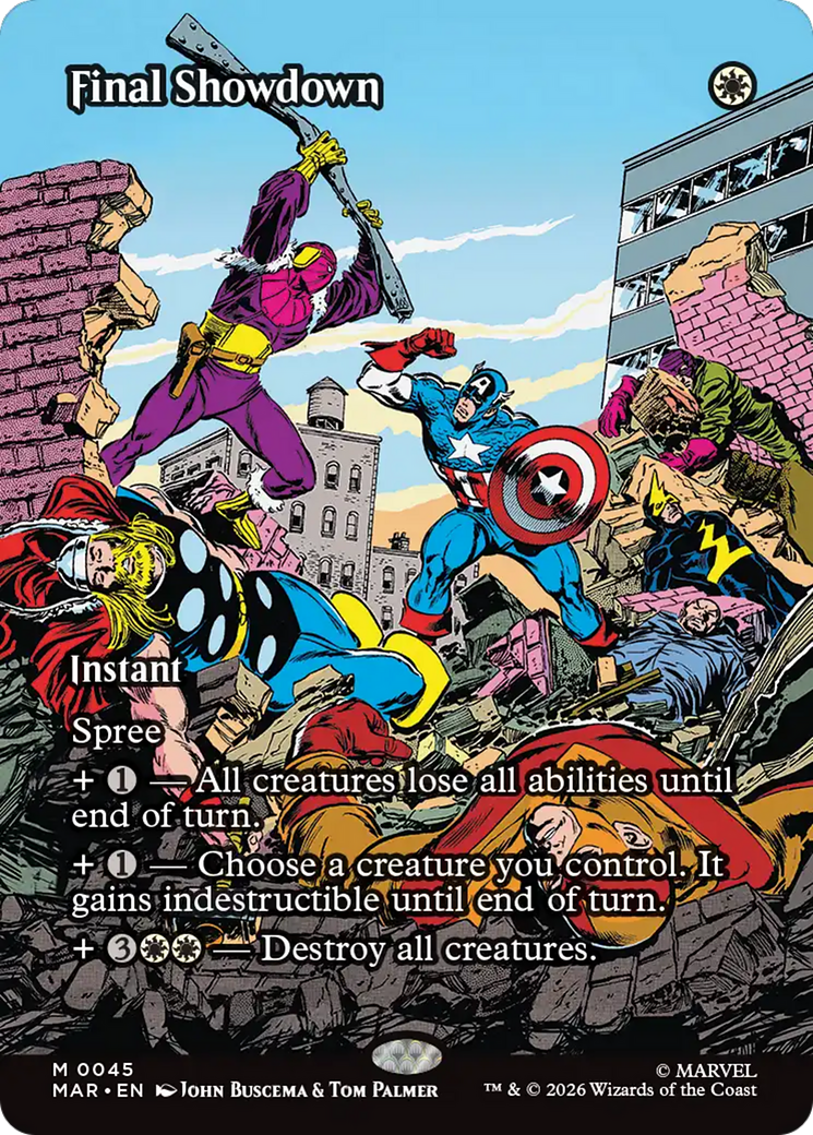 Final Showdown (Borderless) [Marvel Universe: Eternal-Legal] | Card Citadel
