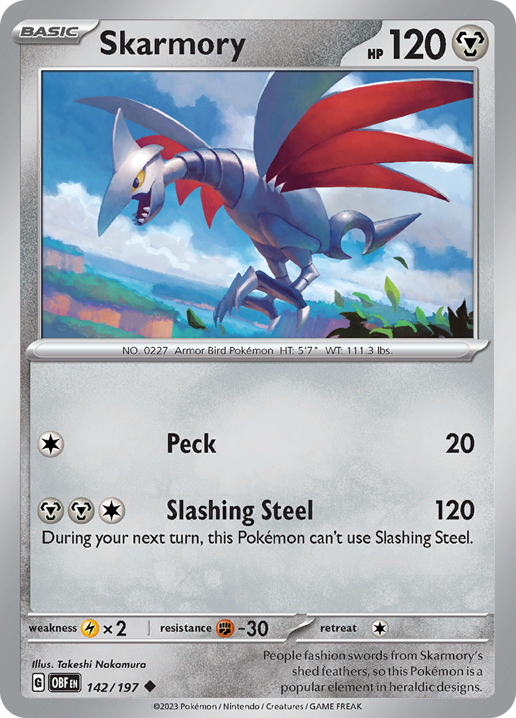 Skarmory (142/197) [Scarlet & Violet: Obsidian Flames] | Card Citadel