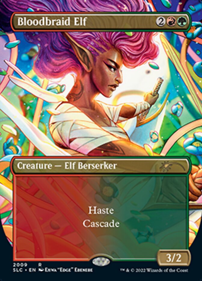Bloodbraid Elf (Borderless Alternate Art) [Secret Lair Countdown Kit] | Card Citadel