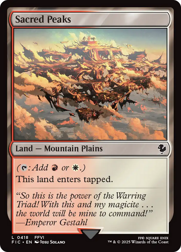 Sacred Peaks [FINAL FANTASY Commander] | Card Citadel