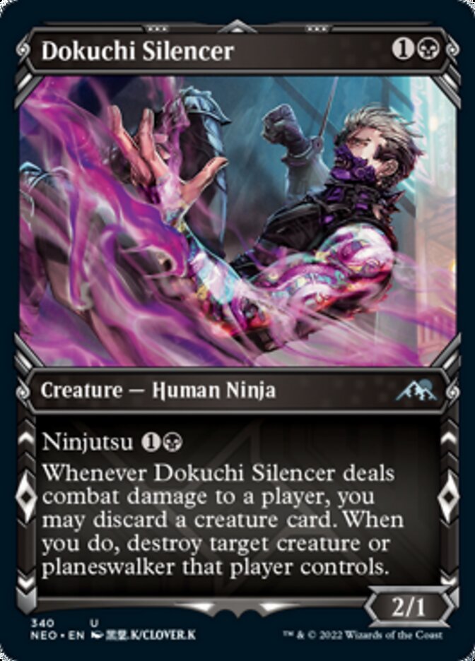 Dokuchi Silencer (Showcase Ninja) [Kamigawa: Neon Dynasty] | Card Citadel