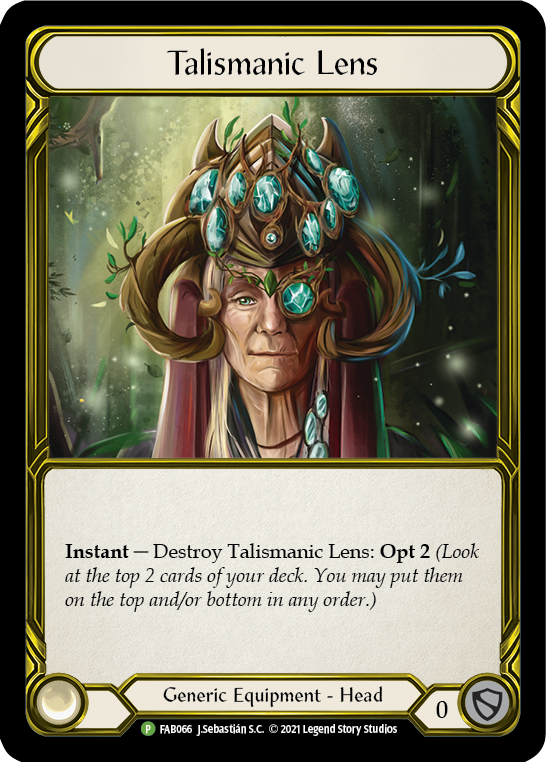 Talismanic Lens (Golden) [FAB066] (Promo)  Cold Foil | Card Citadel