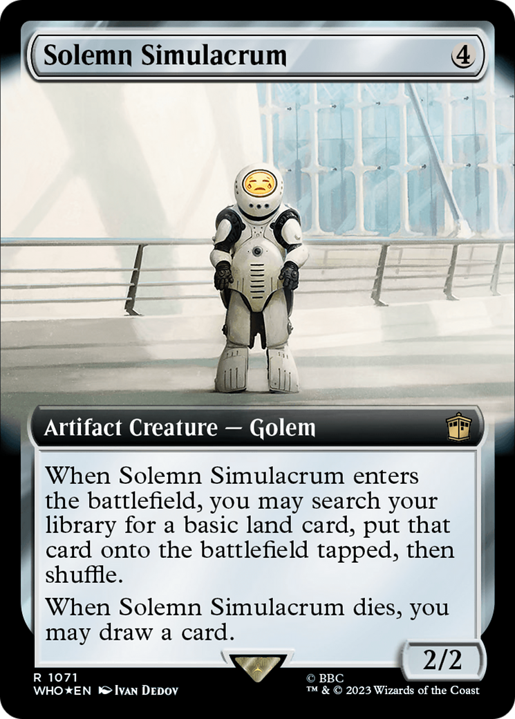 Solemn Simulacrum (Extended Art) (Surge Foil) [Doctor Who] | Card Citadel