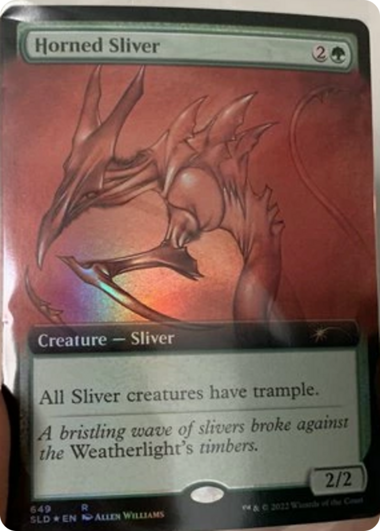 Horned Sliver (Extended Art) [Secret Lair Drop Promos] | Card Citadel