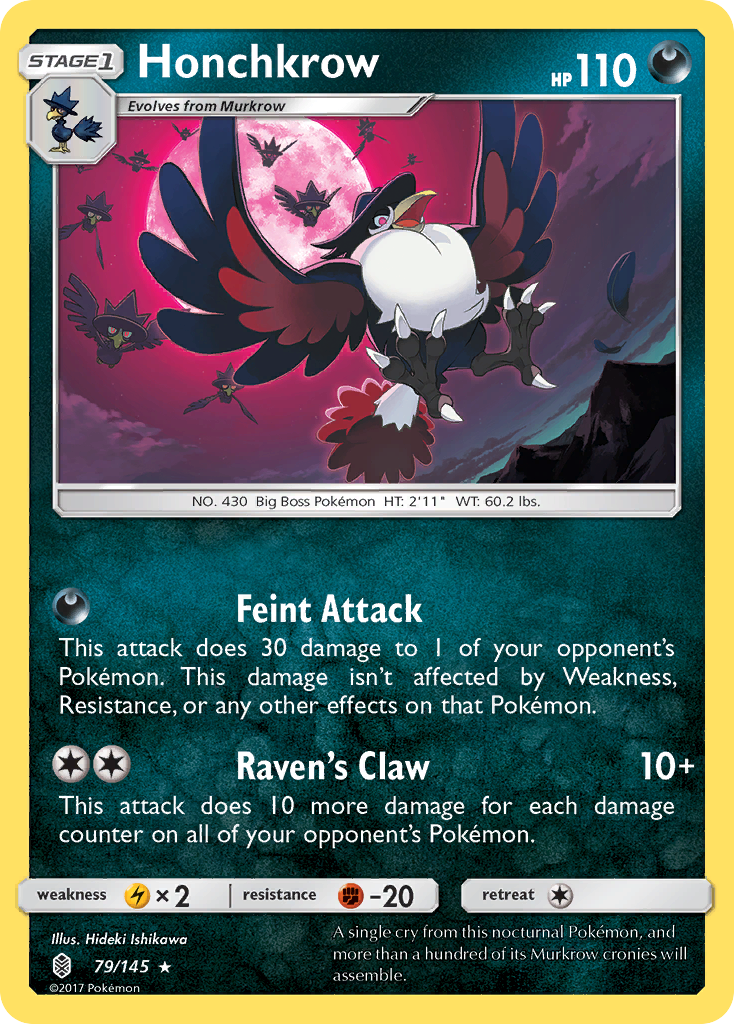 Honchkrow (79/145) [Sun & Moon: Guardians Rising] | Card Citadel