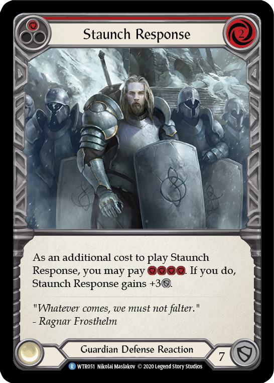 Staunch Response (Red) [U-WTR051] (Welcome to Rathe Unlimited)  Unlimited Normal | Card Citadel