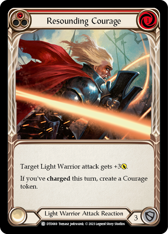 Resounding Courage (Red) [DTD069] (Dusk Till Dawn) | Card Citadel