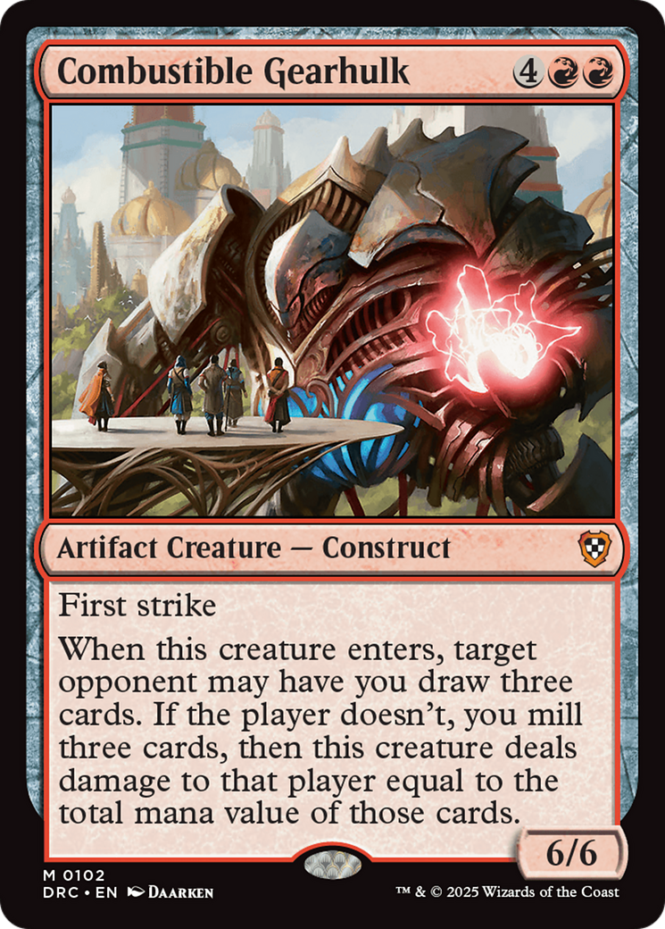 Combustible Gearhulk [Aetherdrift Commander] | Card Citadel