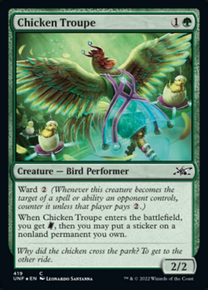 Chicken Troupe (Galaxy Foil) [Unfinity] | Card Citadel