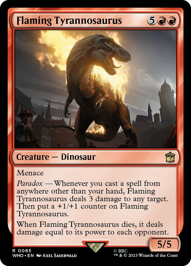 Flaming Tyrannosaurus [Doctor Who] | Card Citadel