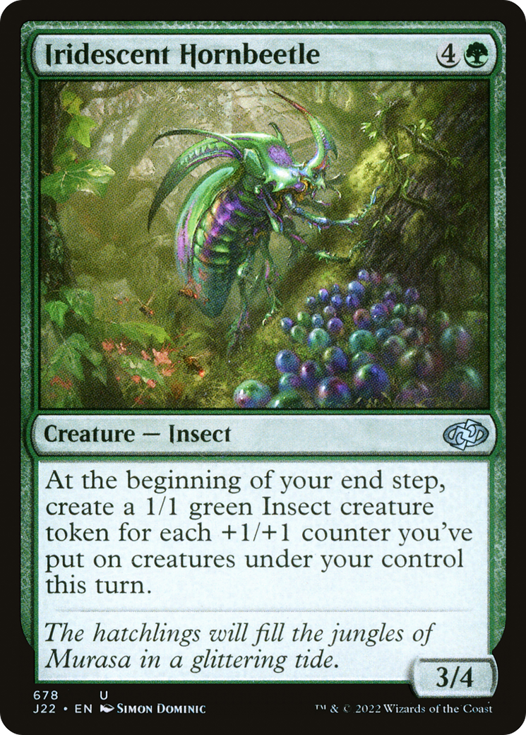 Iridescent Hornbeetle [Jumpstart 2022] | Card Citadel