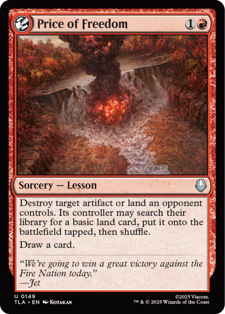 Price of Freedom [Avatar: The Last Airbender] | Card Citadel