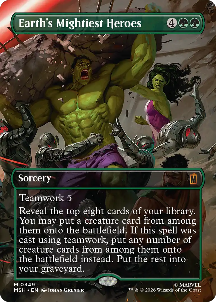 Earth's Mightiest Heroes (Borderless) [Marvel Super Heroes] | Card Citadel