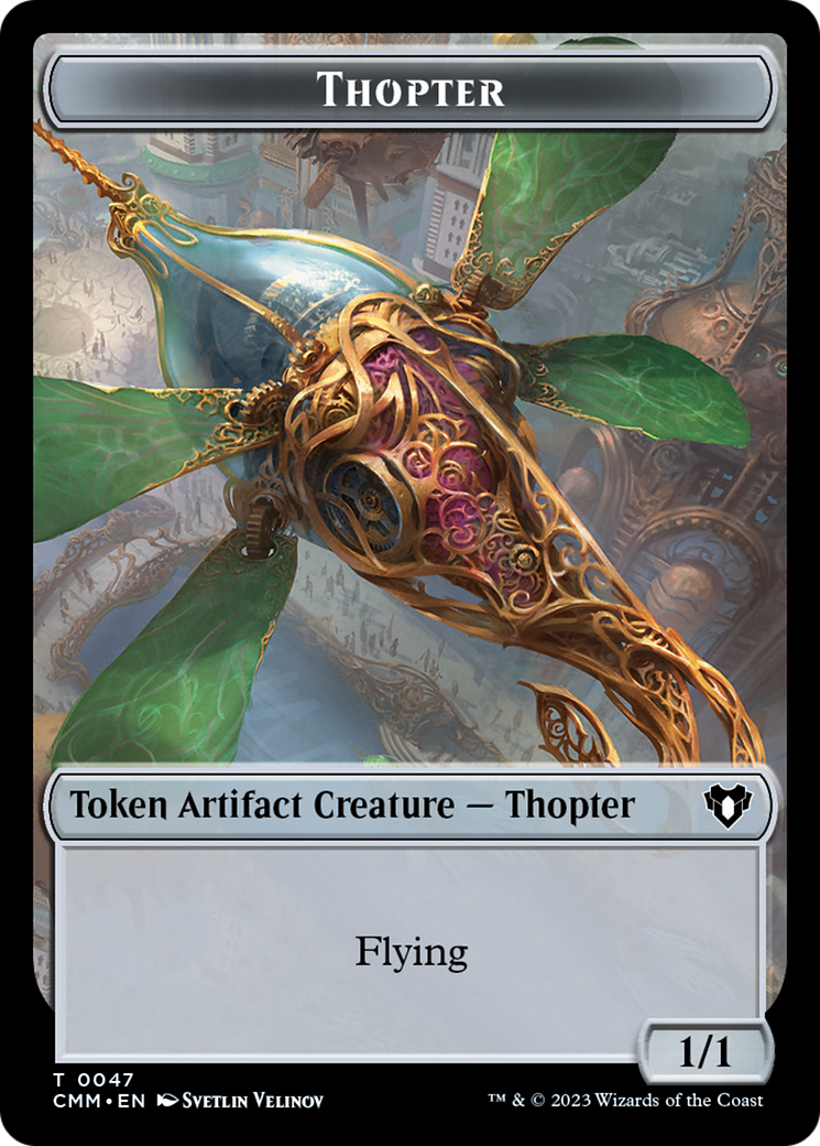Thopter // Dragon (0020) Double-Sided Token [Commander Masters Tokens] | Card Citadel