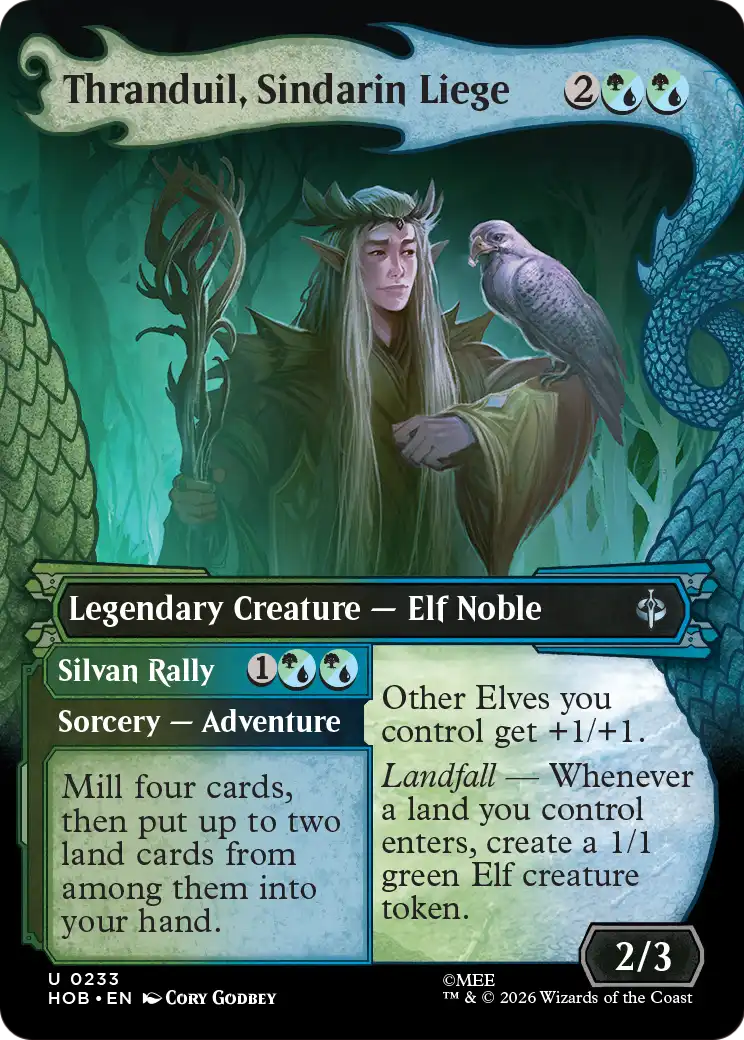 Thranduil, Sindarin Liege (Showcase) [The Hobbit] | Card Citadel