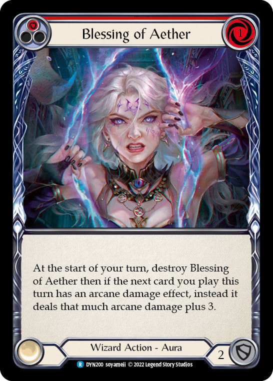 Blessing of Aether (Red) [DYN200] (Dynasty)  Rainbow Foil | Card Citadel