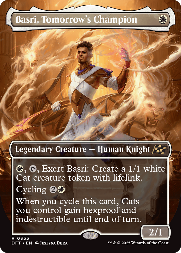 Basri, Tomorrow's Champion (Borderless) [Aetherdrift] | Card Citadel