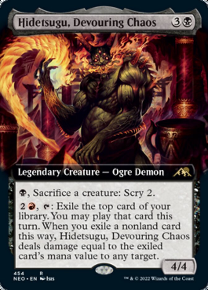 Hidetsugu, Devouring Chaos (Extended Art) [Kamigawa: Neon Dynasty] | Card Citadel