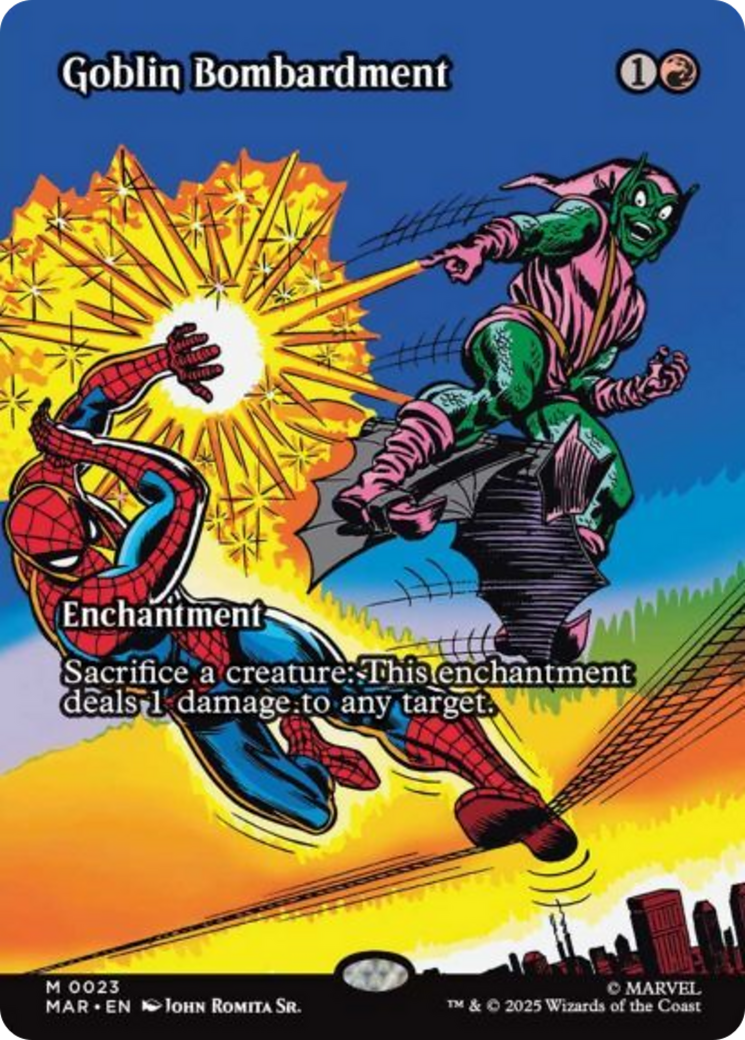Goblin Bombardment (Borderless) [Marvel's Spider-Man: Eternal-Legal] | Card Citadel