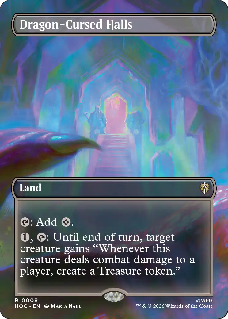 Dragon-Cursed Halls (Borderless) [The Hobbit: Eternal-Legal] | Card Citadel
