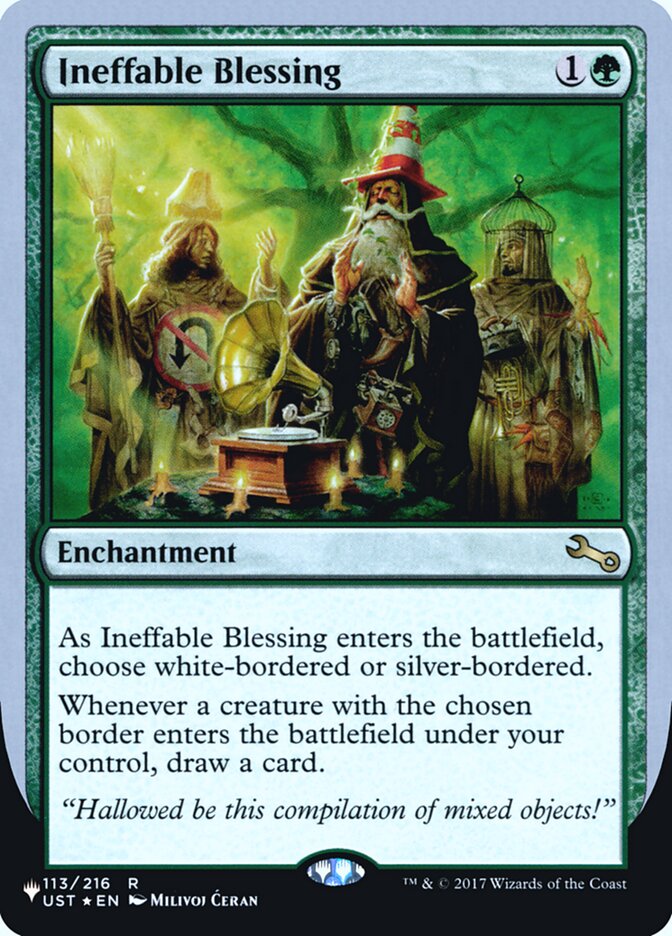 Ineffable Blessing (Bordered) (Unfinity Foil Edition) [The List] | Card Citadel