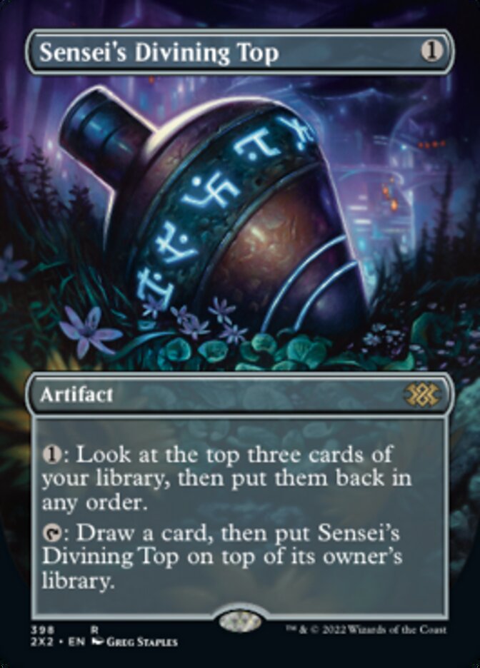 Sensei's Divining Top (Borderless Alternate Art) [Double Masters 2022] | Card Citadel