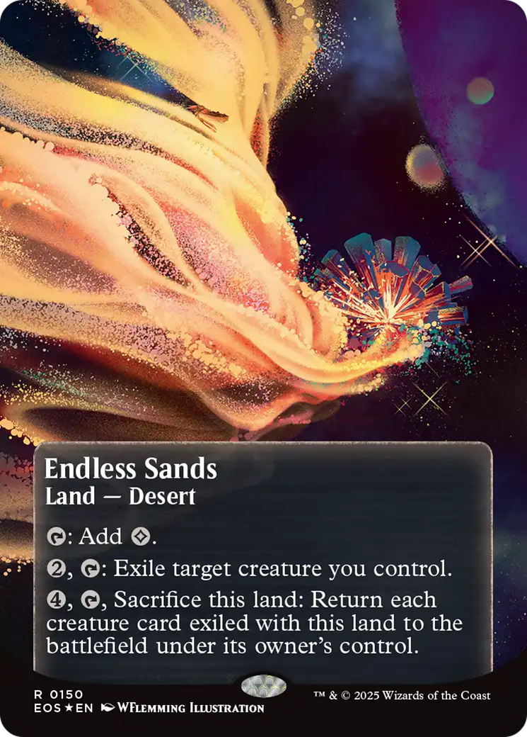 Endless Sands (0150) (Borderless) (Galaxy Foil) [Edge of Eternities: Stellar Sights] | Card Citadel