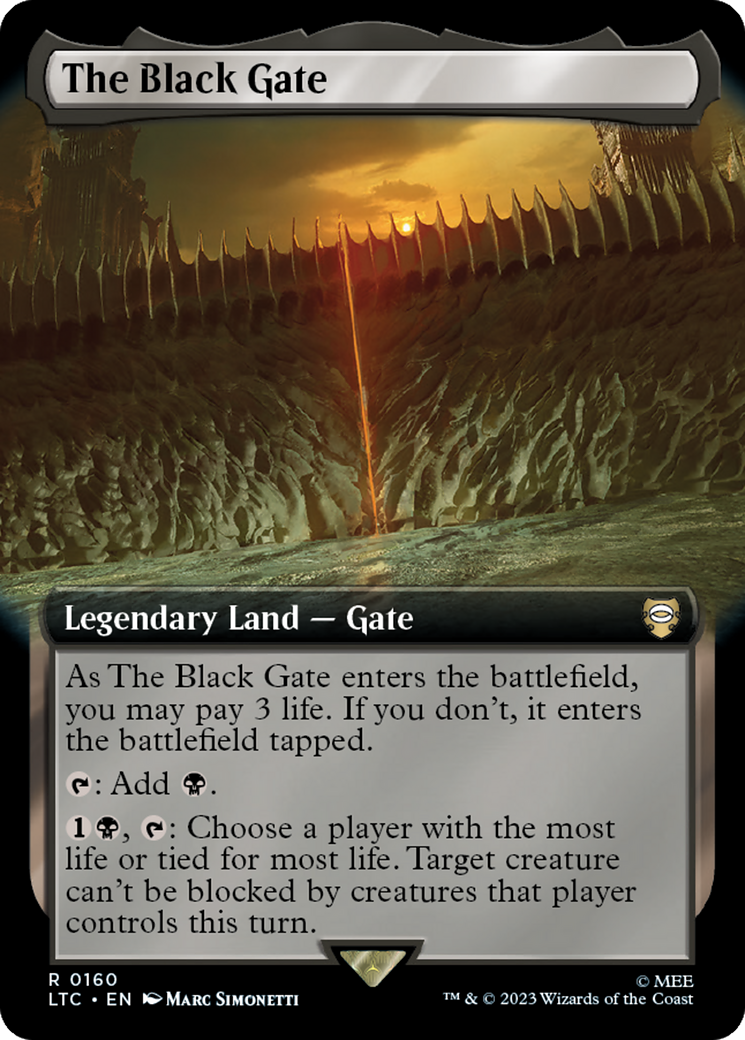 The Black Gate (Extended Art) [The Lord of the Rings: Tales of Middle-Earth Commander] | Card Citadel