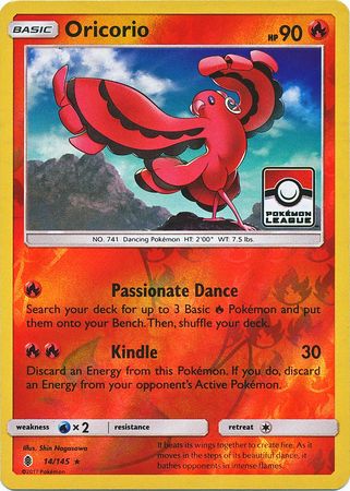 Oricorio (14/145) (League Promo) [Sun & Moon: Guardians Rising] | Card Citadel