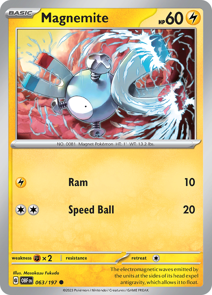 Magnemite (063/197) [Scarlet & Violet: Obsidian Flames] | Card Citadel