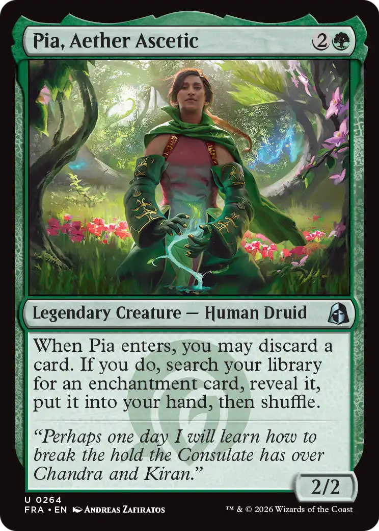 Pia, Aether Ascetic [Reality Fracture] | Card Citadel