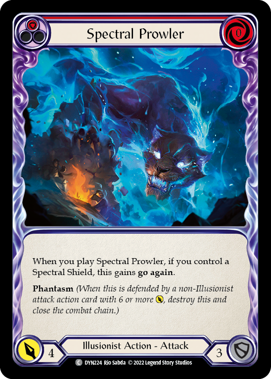 Spectral Prowler (Red) [DYN224] (Dynasty)  Rainbow Foil | Card Citadel