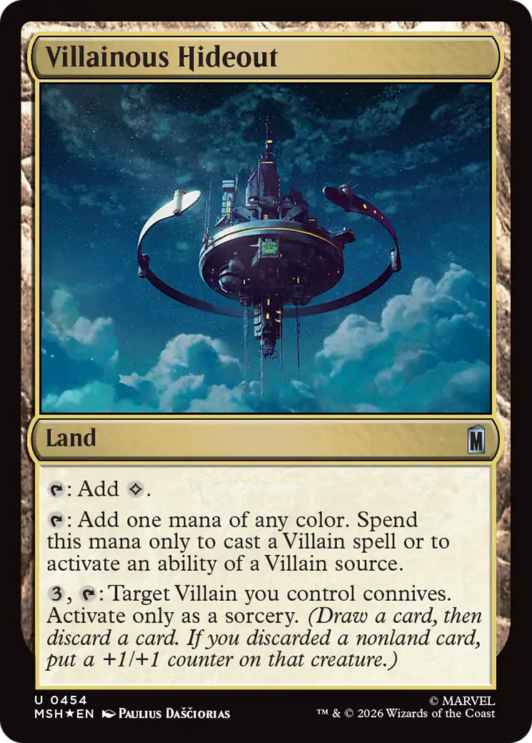 Villainous Hideout (Surge Foil) [Marvel Super Heroes] | Card Citadel