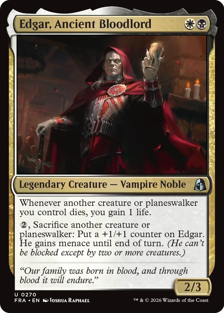 Edgar, Ancient Bloodlord [Reality Fracture] | Card Citadel