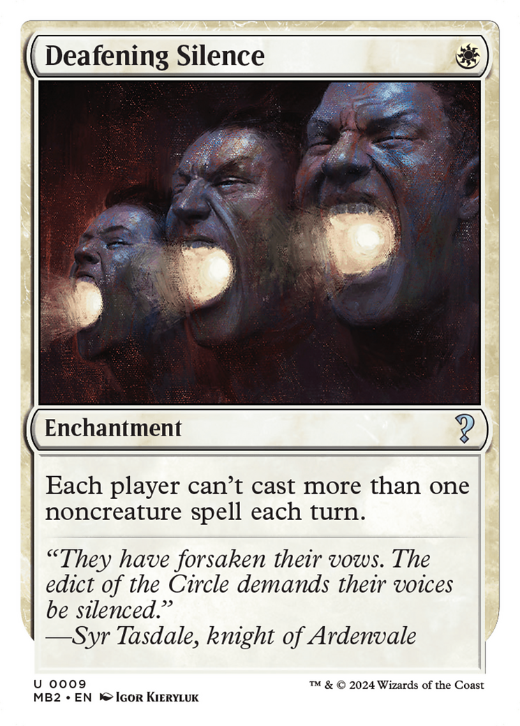 Deafening Silence (White Border) [Mystery Booster 2] | Card Citadel