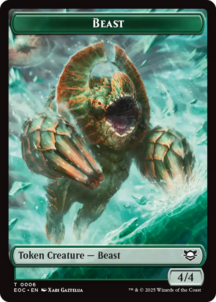 Thopter // Beast (0006) Double-Sided Token [Edge of Eternities Commander Tokens] | Card Citadel