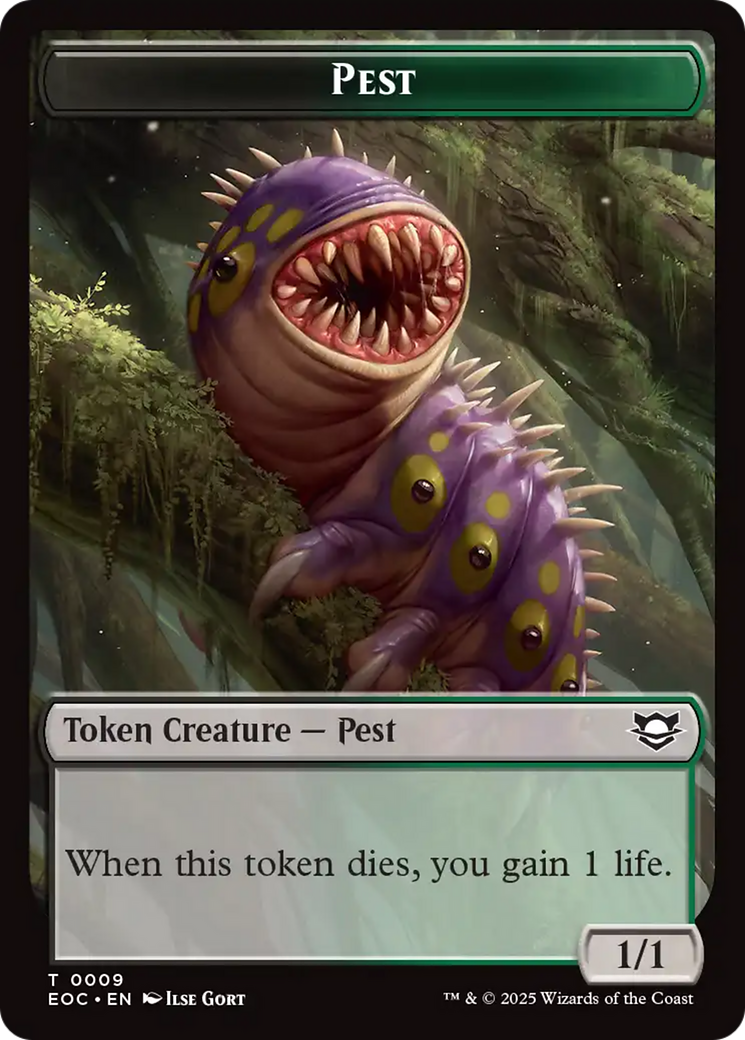 Copy // Pest Double-Sided Token [Edge of Eternities Commander Tokens] | Card Citadel