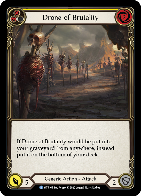 Drone of Brutality (Yellow) [U-WTR165] (Welcome to Rathe Unlimited)  Unlimited Rainbow Foil | Card Citadel