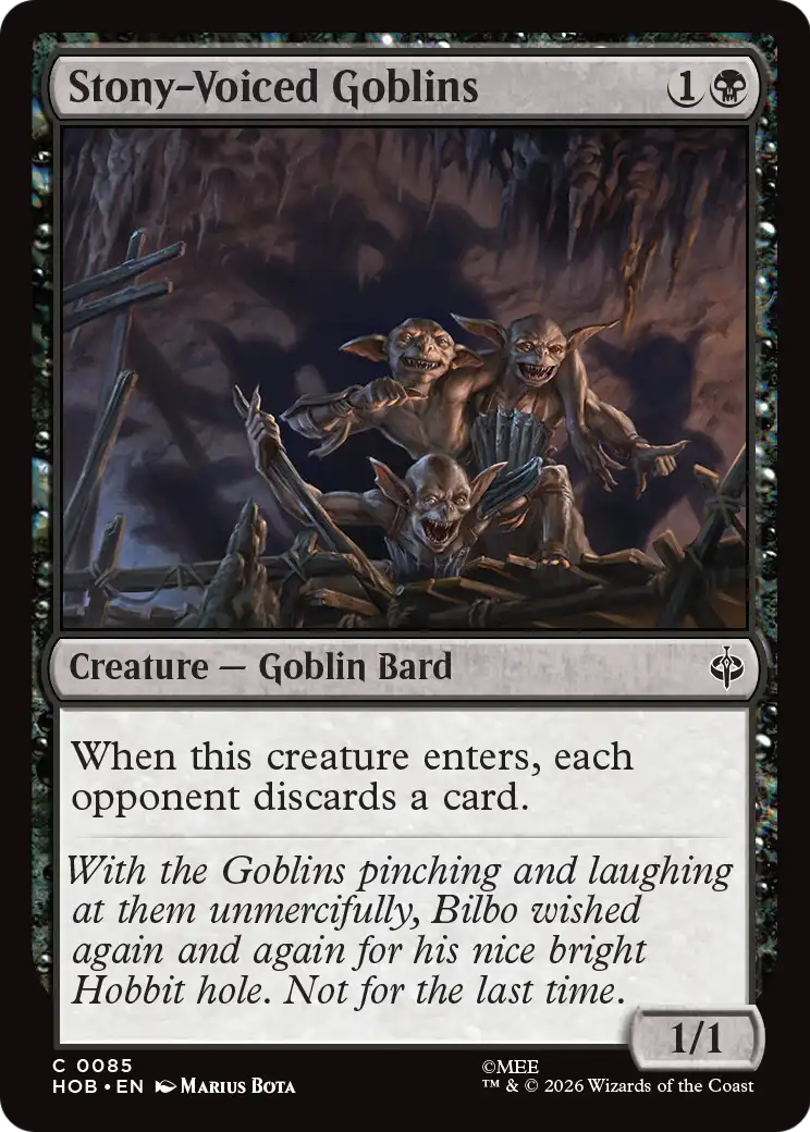 Stony-Voiced Goblins [The Hobbit] | Card Citadel